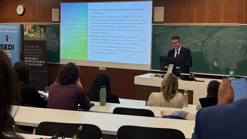 Professor Sicilianos' Lectures on Climate Change, Human Rights, and International Law in Canada